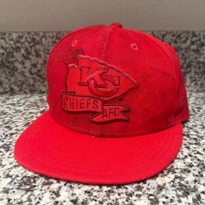 Kansas City Chiefs Hat New Era 9FIFTY Snapback Red Black Marble Print AFC Logo